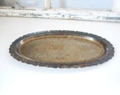 Silver plated vintage tray, small tray, tarnished tray