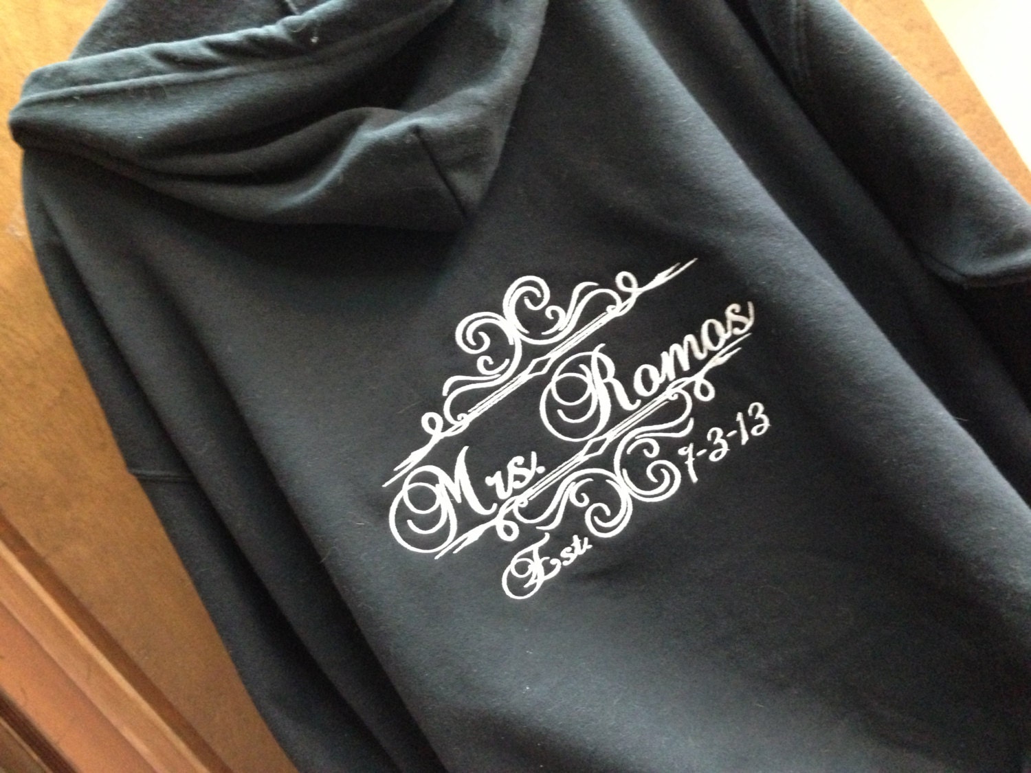 Personalized Embroidered Future Bride or Future Mrs. or Soon to be Mrs.Bride  full zip up hoodie jacket - pick your title- GREAT GIFT