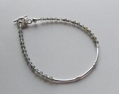 Delicate Labradorite and Silver Bracelet