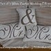 3 Wedding Pillows FREE SHIPPING-- Mr. and Mrs.- Burlap Mr. and Mrs. Pillows-  Wedding Gift- Rustic Wedding-Pillow- Decorative Pillow-