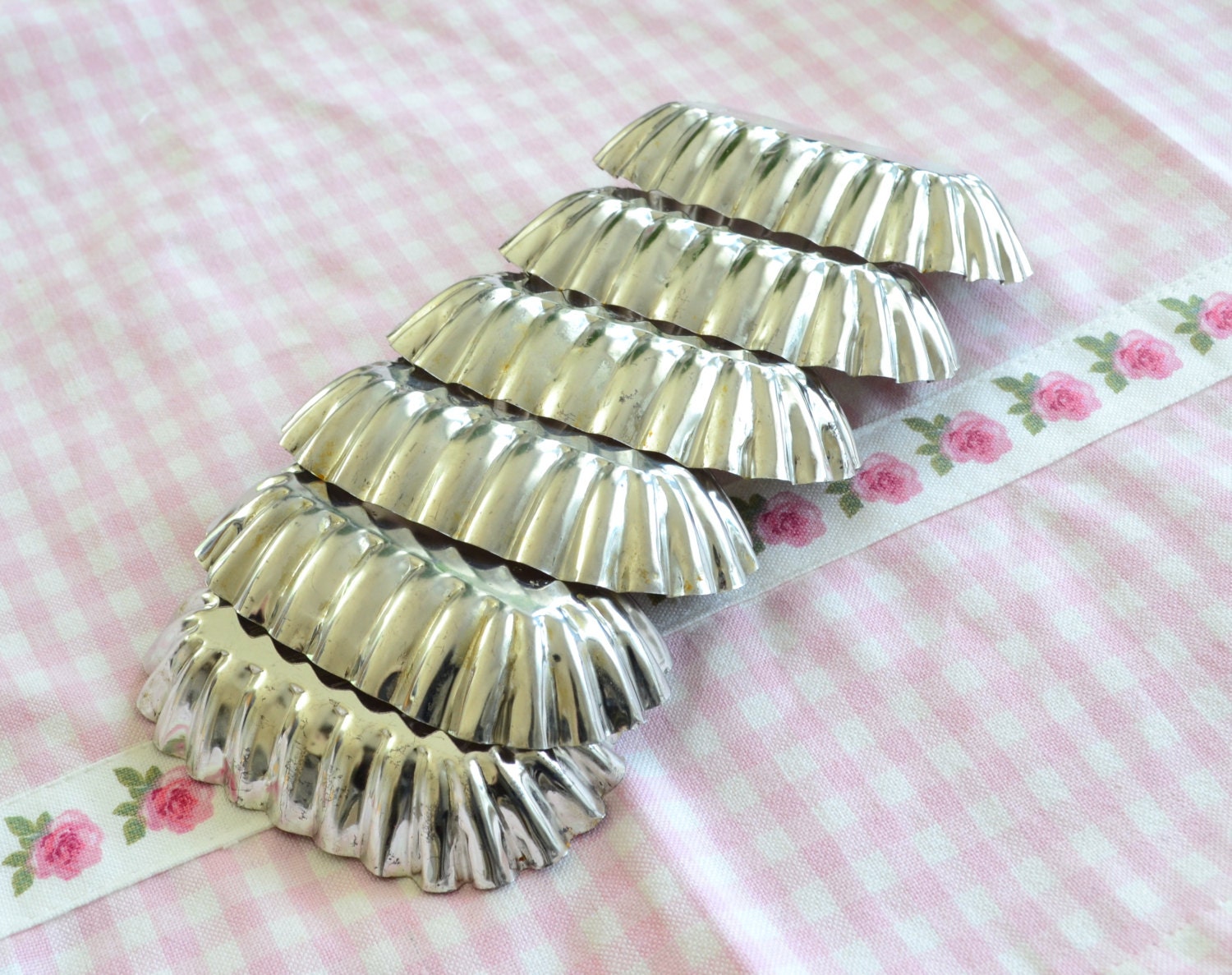 Tart tins vintage Swedish baking molds tartlet tins ornament set of six