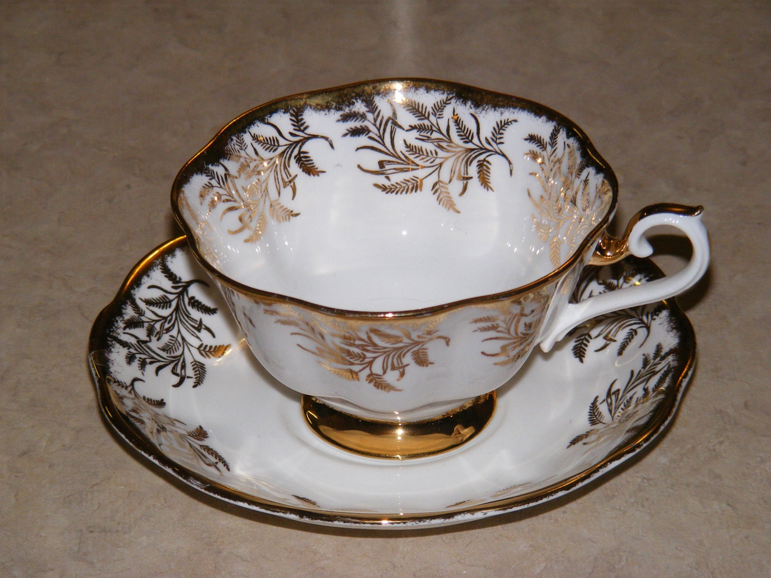 Royal Albert Golden Teacup and Saucer Circa 1950-