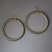 SALE Gold Green Wrapped Circle Hoop Earrings