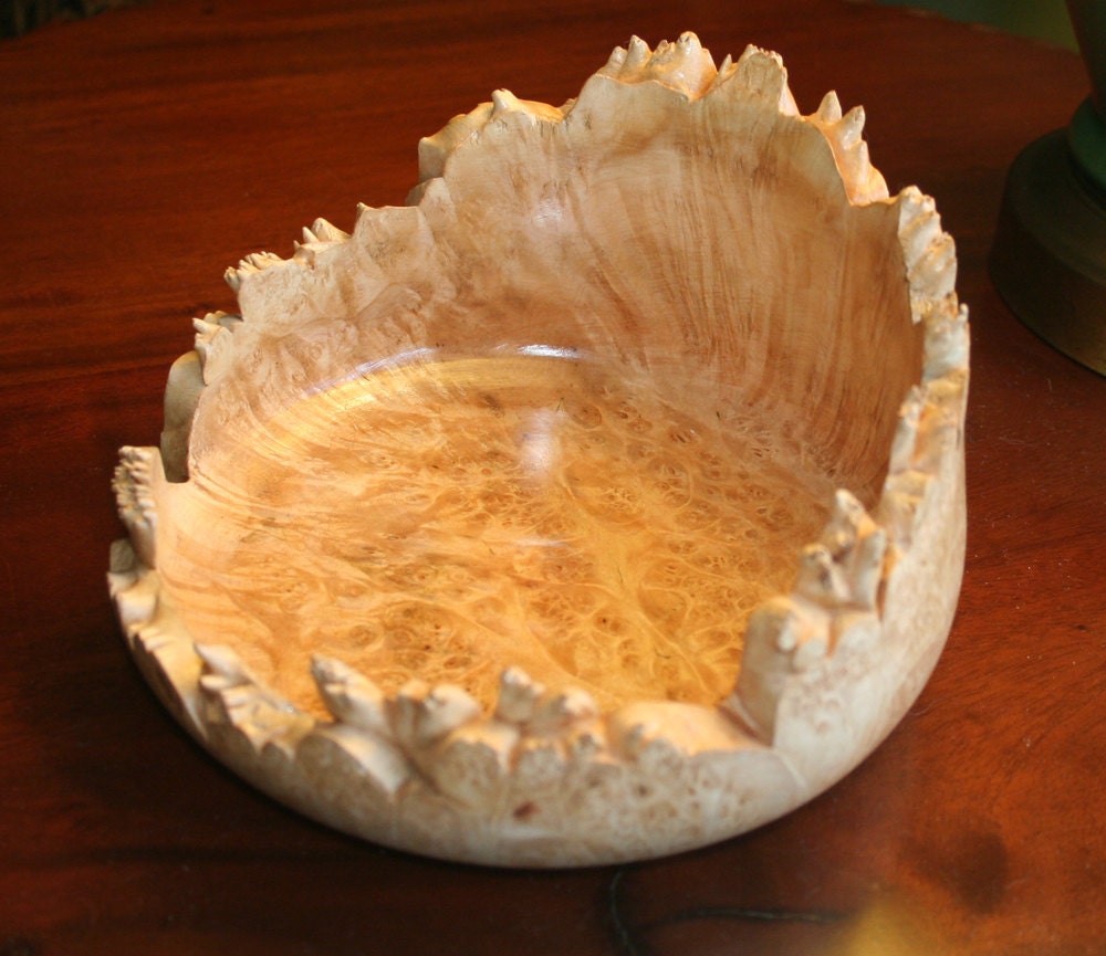 Burl Bowl with natural edge