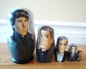 Set of Five Sherlock Nesting Dolls