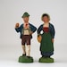 Mid Century Ceramic Figurines, Made In Germany, 1940's Folk Art, Valentine Gift For Mom, Shepard Boy,