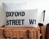 London Street Sign Cushion Cover, Oxford Street