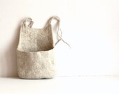 Hanging basket, toys organizer, felted wool bag, natural eco-friendly hanging bag - Mothers day gift