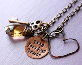Ture love lasts forever Eclectic cluster charm necklace