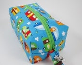 Small Zippered Project Bag - Campers, Trailers, RVs with raccoon bead zipper pull