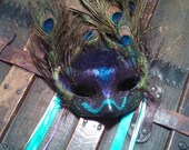 Handmade Masquerade Mask Carnival Mardi Gras Halloween Costume (Perfect Peacock)