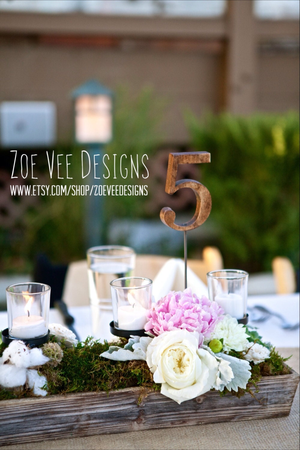 Vintage Rustic Wooden Table Numbers For Wedding and Reception Decor.
