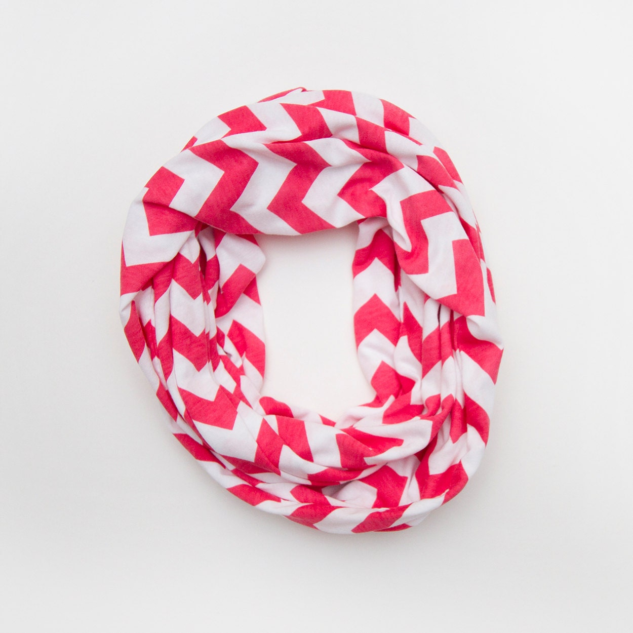 Hot Pink Circle Scarf - Chevron Infinity Scarf