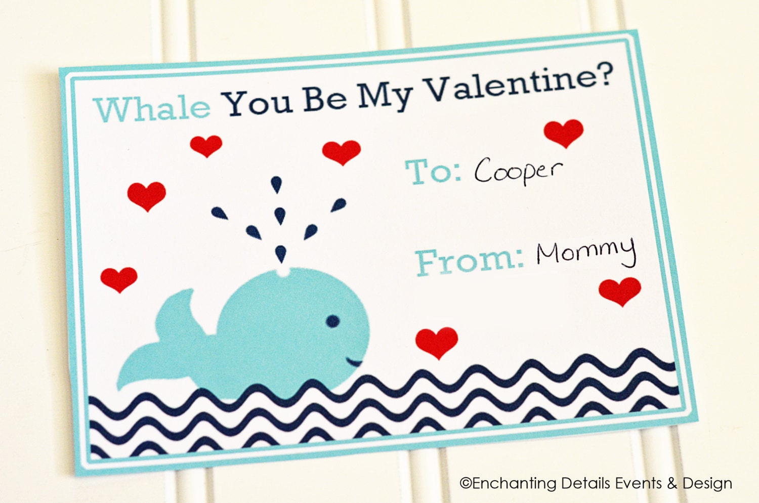 Whale You Be My Valentine Valentine's Day Printable Card Il_570xn