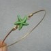 Green Turquoise Star Brass Bangle Bracelet