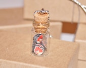 Angry Birds in a tiny glass bottle necklace