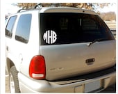 Circle Monogram Car Decal Vinyl Decal Everything Else Personalized Custom 5x5