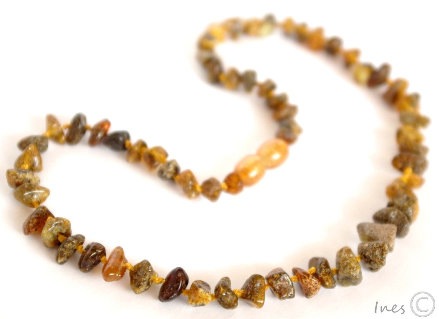 Free form Baltic Amber Baby Teething Necklace