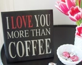 Customizable Valentine's Day Sign 8" x 8" Small Handpainted Wood Sign
