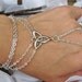 Celtic Hand Chain, Slave Bracelet, Ring Bracelet, Irish Pride, Celtic, Knot, Infinity, Silver plated, Hand Jewelry, Jewelry, Custom, Sized