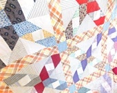 Lap Quilt - Vintage Quilt - Twin Bed Quilt - Vintage Fabrics