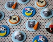Whimsical Nursery Rhyme Fondant Toppers - Perfect for Cookies, Cupcakes and Other Edible Treats