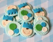 Whimsical Little Prince Baby Prince Fondant Cupcake Toppers - Perfect for Cupcakes, Cookies and Other Edibles