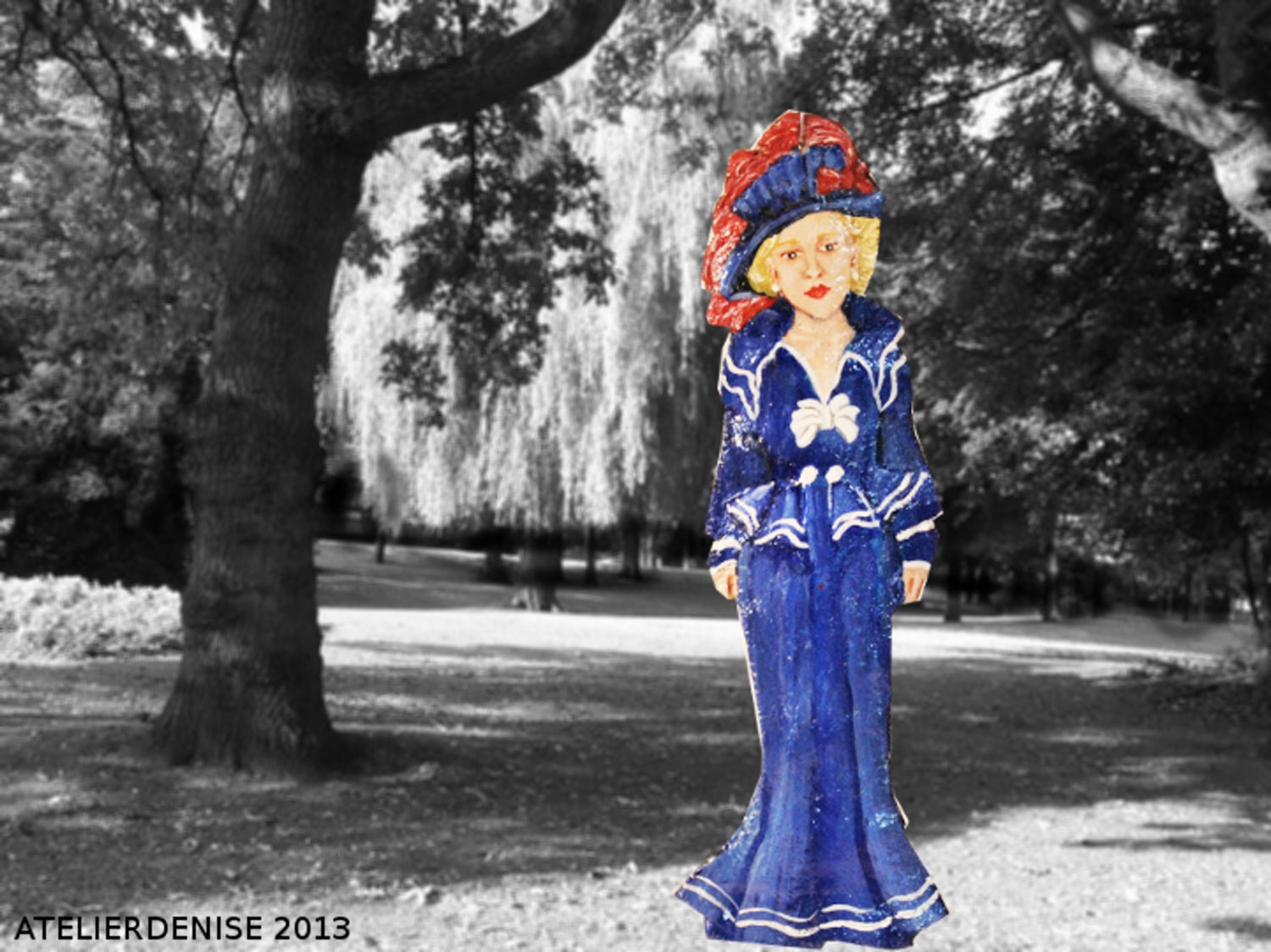 Victorian Woman in Sailor Dress  Ornament