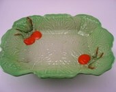 Carlton Ware Carltonware Lettuce and Tomato Large Rectangular Bowl Dish Made in England Rare Hard to Find