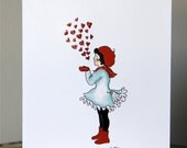 Valentine's Day Cards Love is in the Air - Little Blue Coat Series
