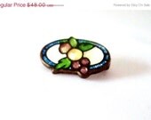 Art Deco Enamel Fruit Pin 1920s Vintage Jewelry