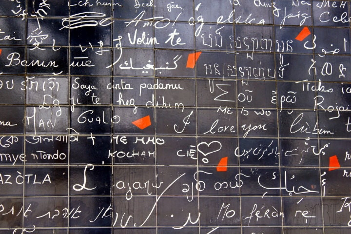 Paris photography, typography, love print, Paris decor, table of love in Paris, fine art photography, 5x7 (13x18) F R E E  SHIPPING