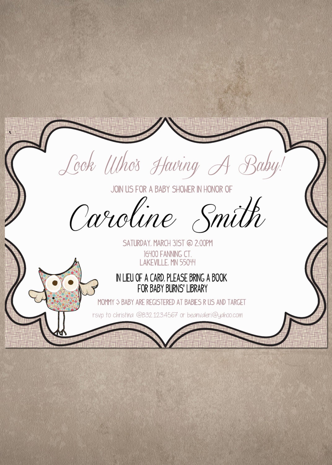 Look who's having a baby shower Invite-Print your own Il_570xn