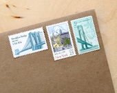 Vintage unused - Bridges of New York - postage stamps to post 5 letters