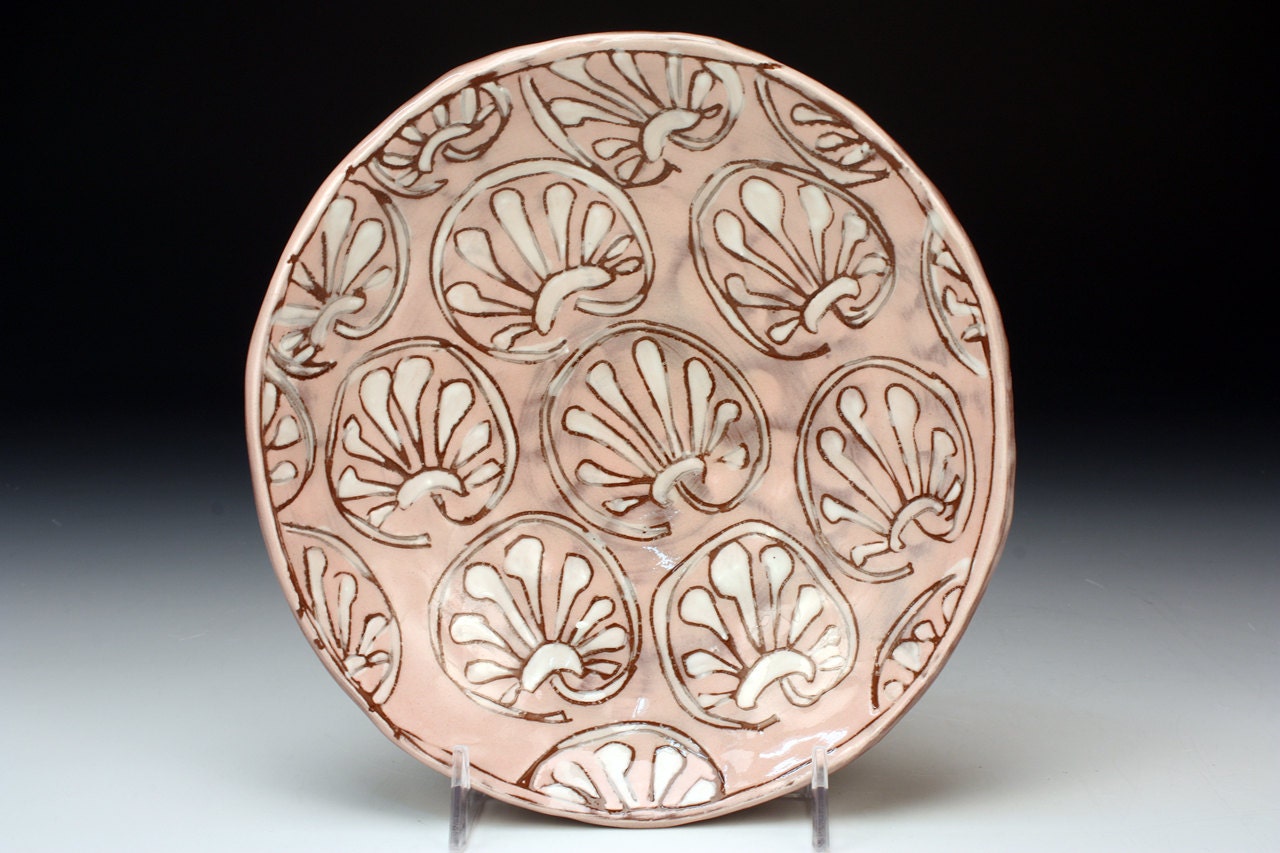 Greek Inspired Shallow Ceramic Bowl