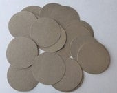 25 Handmade Die Cut Large Circles, Dark Kraft, Scrapbooking, Card Making, Confetti