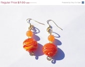 ON SALE Tangerine Lime Earrings