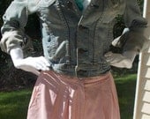 Pink Dotted Short High Waist  Shorts 80s