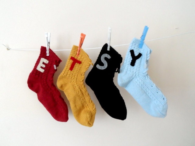 Personalized Initial Slippers Socks, Custom Monogram Socks, Crochet Initial Slippers Socks, Made to order