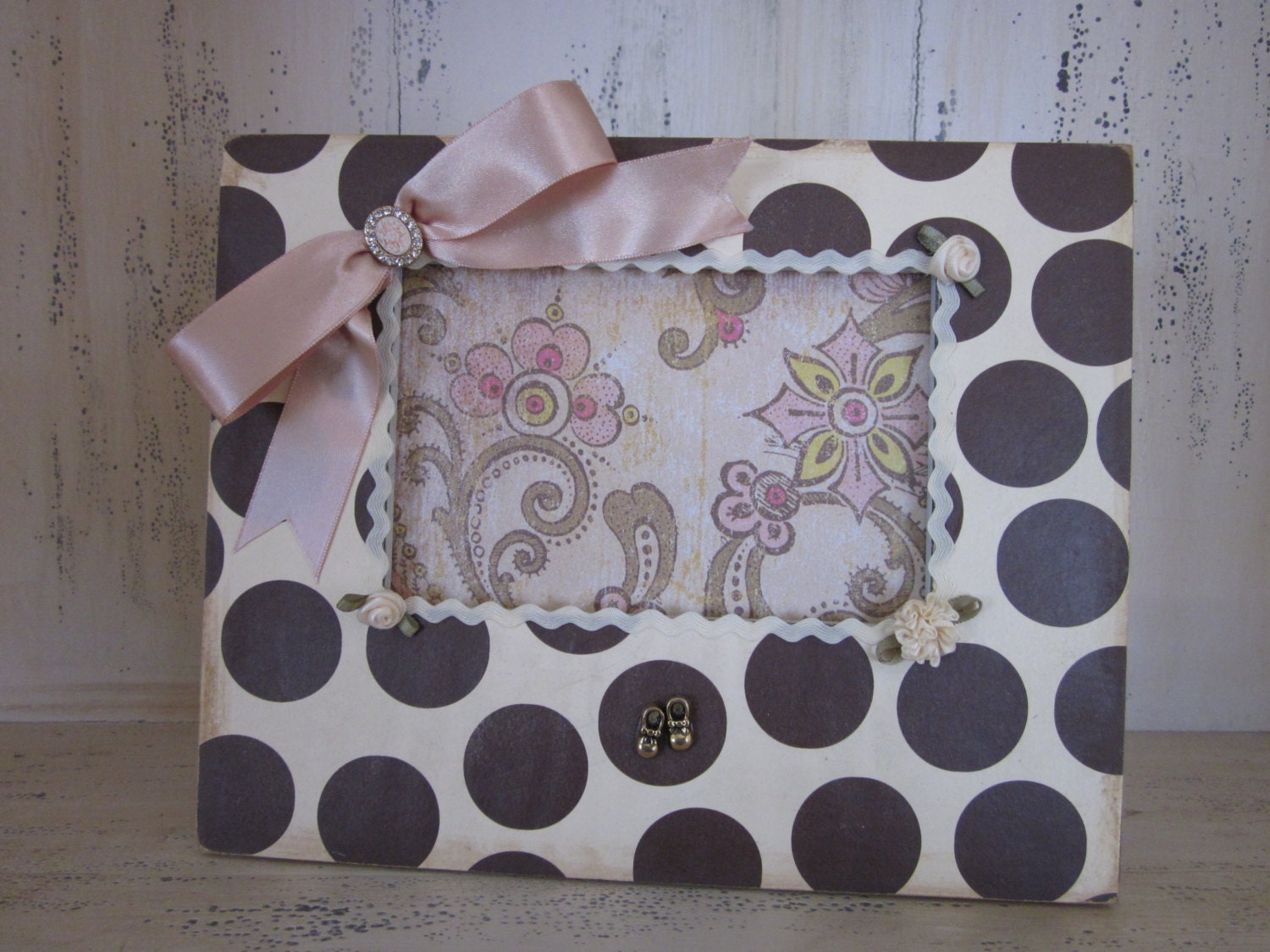 Sweet Polka Dotted Baby Frame