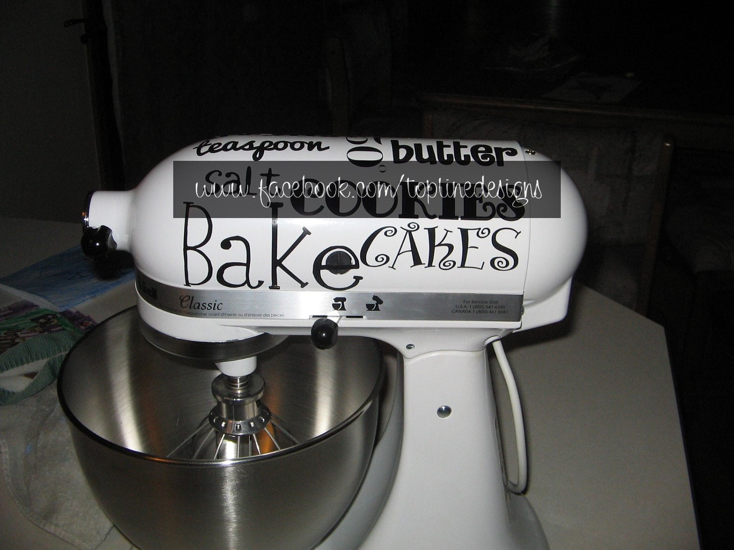 Kitchenaid Mixer Subway Art Vinyl Decal Sticker collection 5