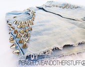 Vintage Studded Denim Shorts