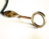 Magnifying Glass Necklace with Druzy