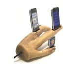 The Wooden Triple Charge Station - iPhone 4s & iPod Nano