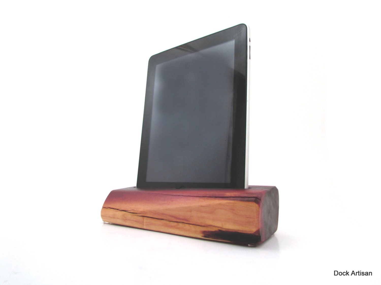 iPad 3 Dock in Mazanita Wood by Dock Artisan