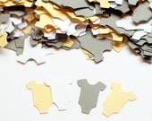 Baby Shower Decoration Onesie Confetti Yellow Gray Il_170x135