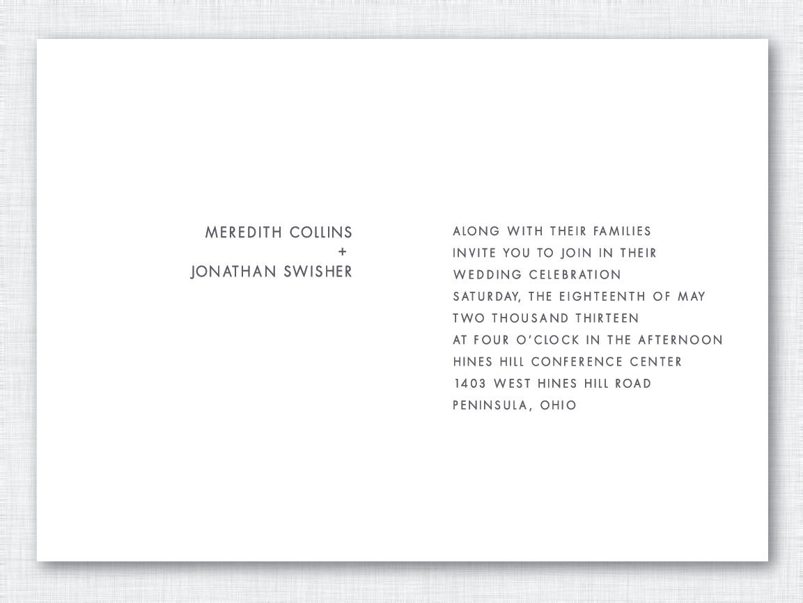 Wedding Invitation Set - Simple Modern