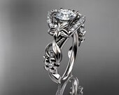 14kt white gold diamond unique engagement ring,wedding ring ADLR211