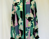 Crazy Cat Lady Silk Kimono Blouse