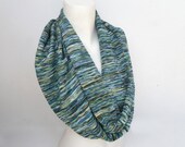 Teal Green MISSONI Infinity Circle Scarf Eco Friendly Knit  Spring Accessory